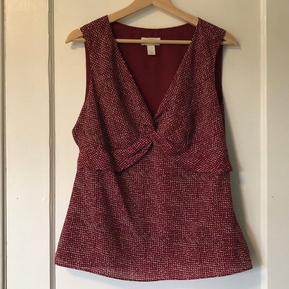 LOFT Tops - Ann Taylor Loft red patterned tank top